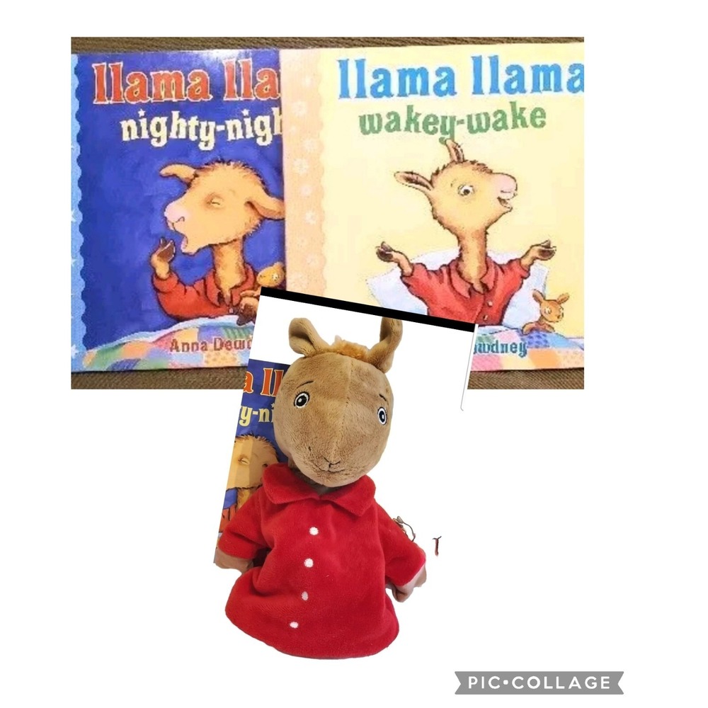 2 Books and a Puppet llama llama Anna Dewdney Wakey-Wake Nighty-Night 2 books